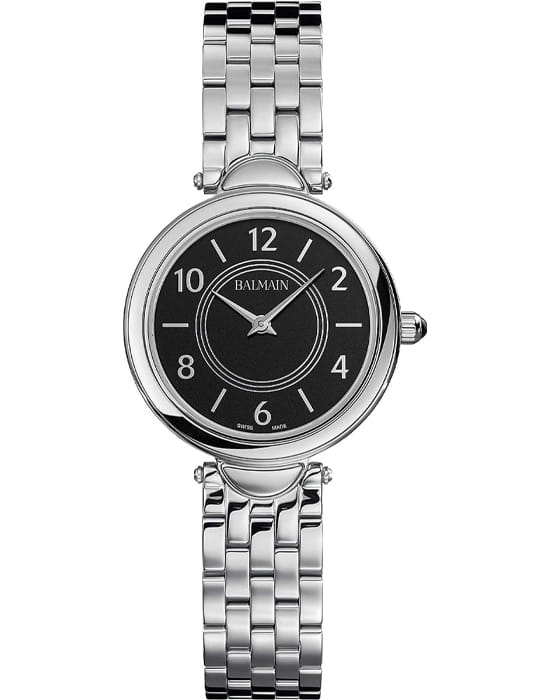 Balmain Balmain Haute Elegance B8151.33.64  B8151.33.64 кварцевые женские часы черный циферблат, браслет нержавеющая сталь — вид спереди